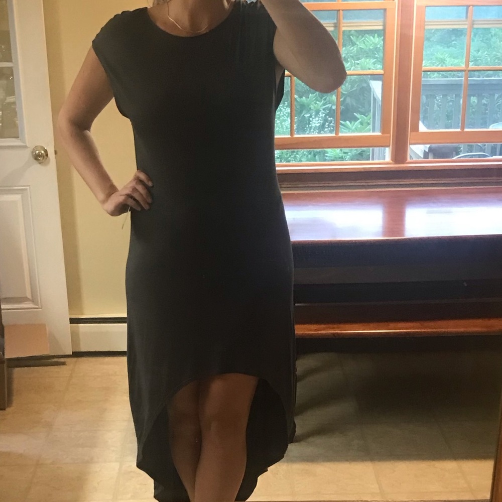 Express Charcoal Grey Hi-Lo Dress - Large